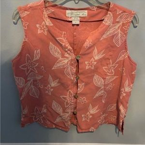 pineapple moon silk blouse